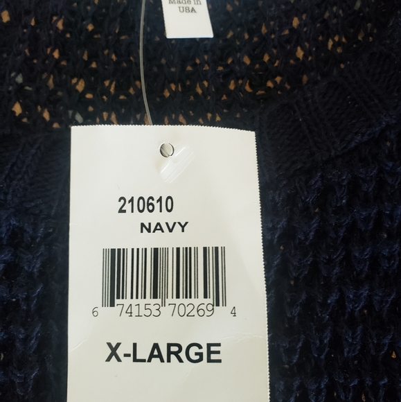 Say What cut out shoulder navy long sleeve sweater - Picture 4 of 4